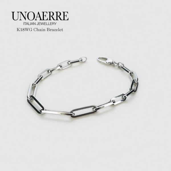 UNOAERRE/ウノアエレ K18 ホワイトゴールド ブレスレット イタリア製 / 026218