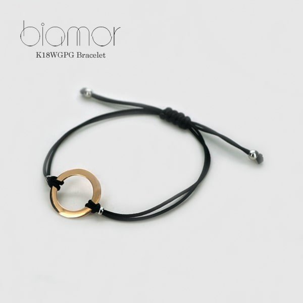 Biamor/ビアモール K18ホワイト＆ピンクゴールド ブレスレット イタリア製