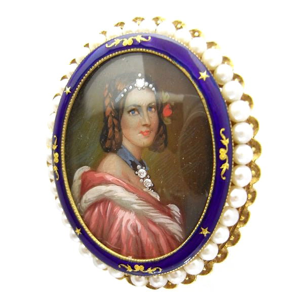 Vergano/ベルガノ K18イエローゴールド カメオ テンペラ ブローチ ペンダントトップ イタリア製