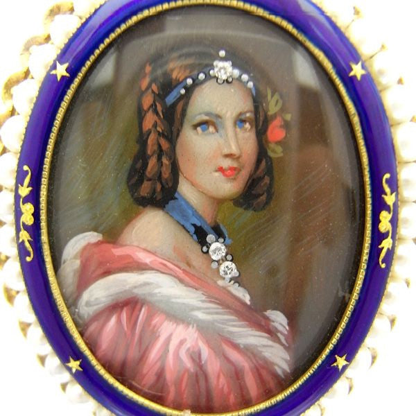 Vergano/ベルガノ K18イエローゴールド カメオ テンペラ ブローチ ペンダントトップ イタリア製