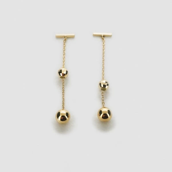 Capricious/カプリシャス K18 イエローゴールド スタッドピアス 日本製