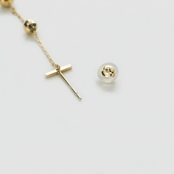 Capricious/カプリシャス K18 イエローゴールド スタッドピアス 日本製