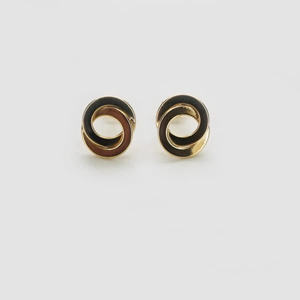 K18 イエローゴールド スタッドピアス(1.2 g) イタリア製
