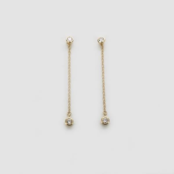 K18 イエローゴールド ダイヤモンド スタッドピアス(1.0 g) 日本製