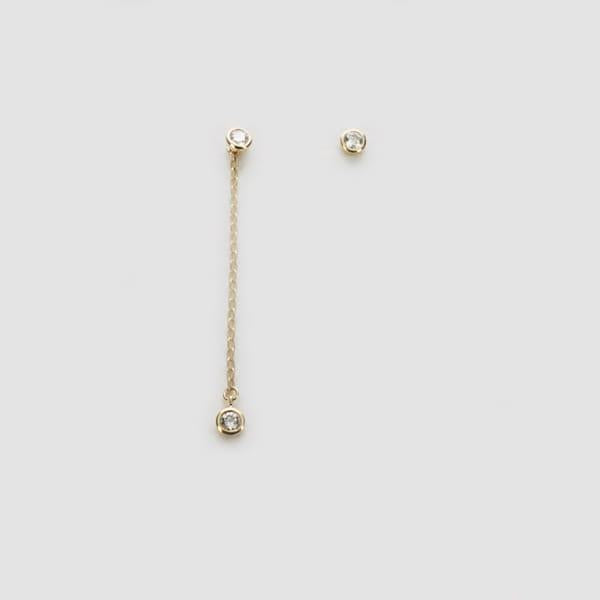 K18 イエローゴールド ダイヤモンド スタッドピアス(1.0 g) 日本製