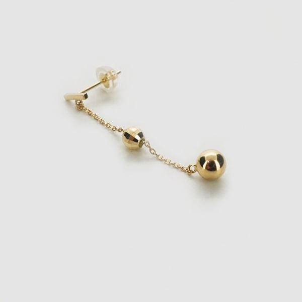 Capricious/カプリシャス K18 イエローゴールド スタッドピアス 日本製