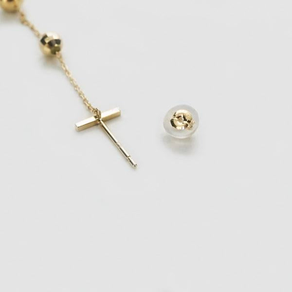 Capricious/カプリシャス K18 イエローゴールド スタッドピアス 日本製