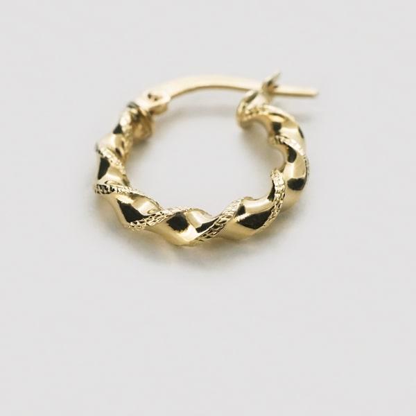 Capricious/カプリシャス K18 イエローゴールド フープピアス イタリア製