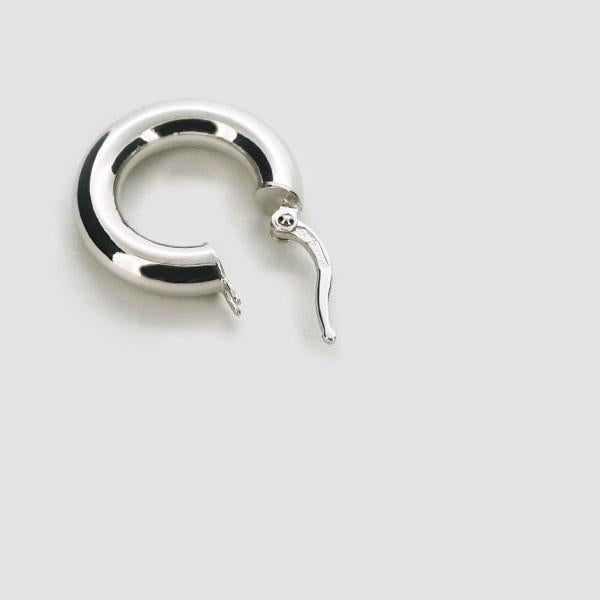 Capricious/カプリシャス K18 ホワイトゴールド フープピアス イタリア製