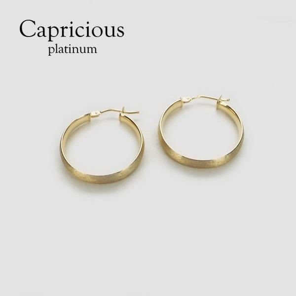 Capricious/カプリシャス K18 イエローゴールド フープピアス イタリア製