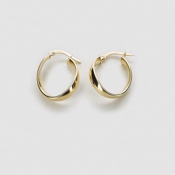 Capricious/カプリシャス K18 イエローゴールド フープピアス イタリア製