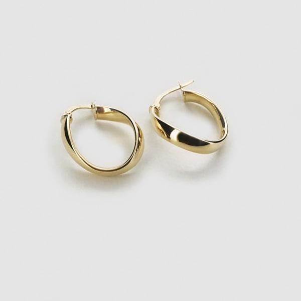 Capricious/カプリシャス K18 イエローゴールド フープピアス イタリア製