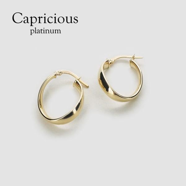Capricious/カプリシャス K18 イエローゴールド フープピアス イタリア製