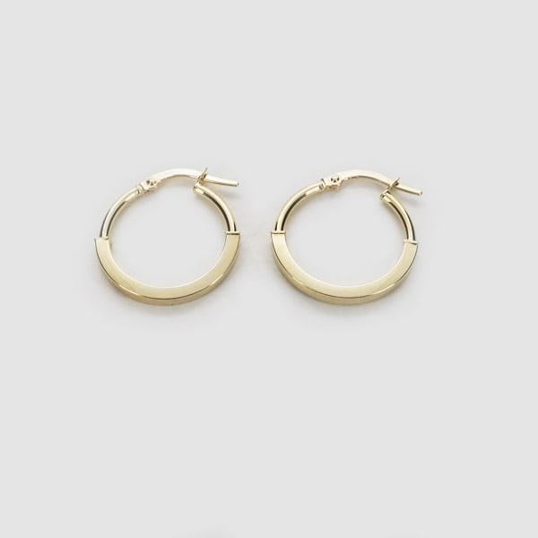 K18 イエローゴールド フープピアス イタリア製