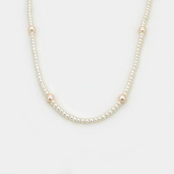 K18 イエローゴールド 淡水 パール ネックレス 日本製
