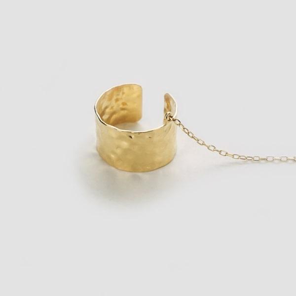 K18 イエローゴールド サファイア スタッドピアス イヤーカフ 日本製