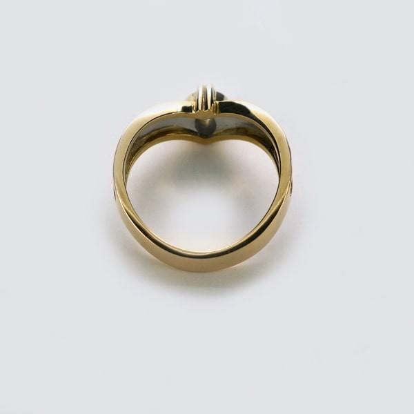 Pt900プラチナ K18 イエローゴールド ダイヤモンド リング 日本製