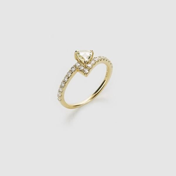 K18 イエローゴールド ダイヤモンド リング 日本製