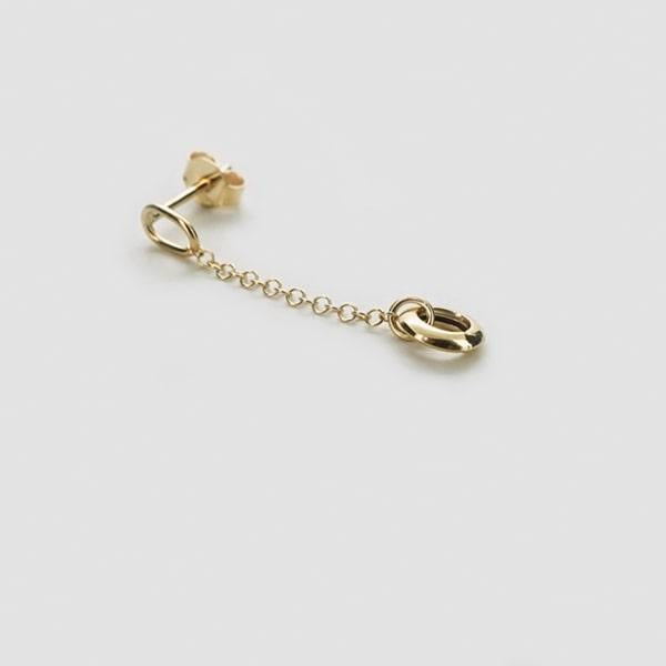 UNOAERRE/ウノアエレ K18 イエローゴールド スタッドピアス イタリア製 / 031928