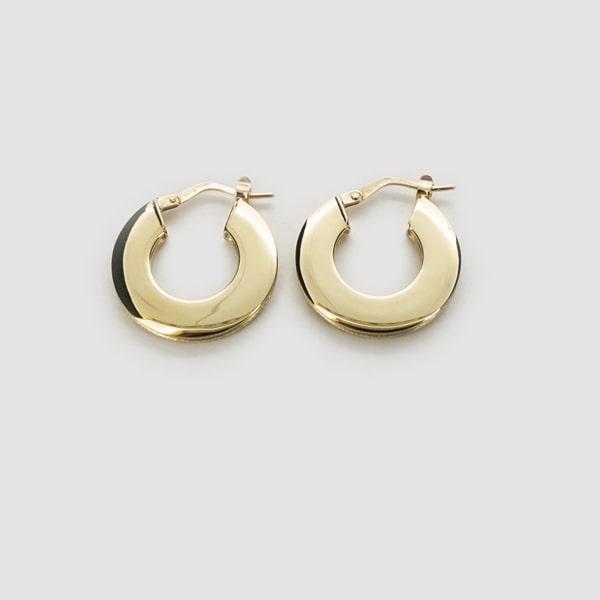 UNOAERRE/ウノアエレ K18 イエローゴールド フープピアス イタリア製 / 029455