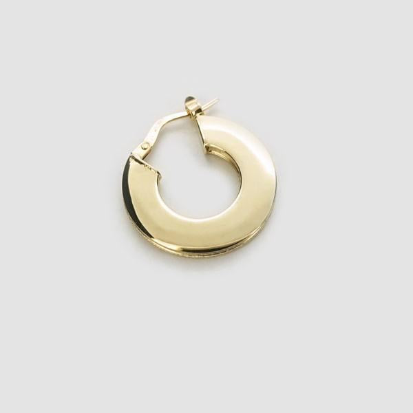 UNOAERRE/ウノアエレ K18 イエローゴールド フープピアス イタリア製 / 029455