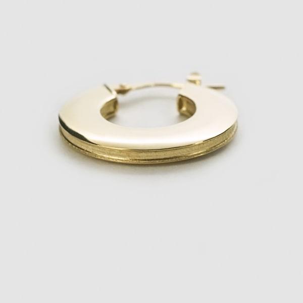 UNOAERRE/ウノアエレ K18 イエローゴールド フープピアス イタリア製 / 029455