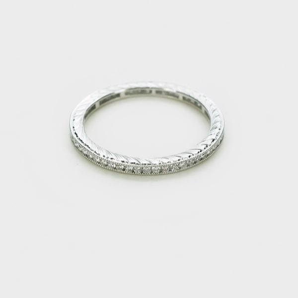 カールブラックバーン K18WG ダイヤモンド リング 0.38ct - リング(指輪)