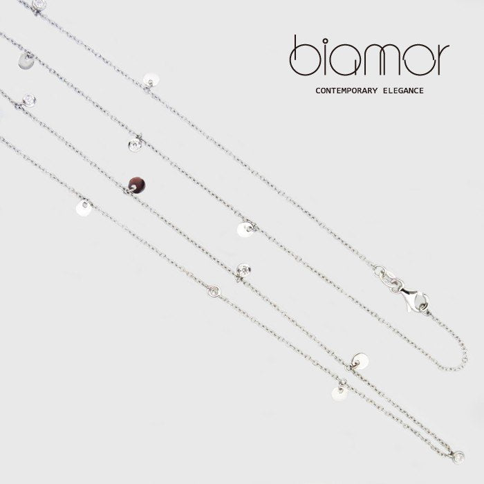 Biamor/ビアモール K18ホワイトゴールド ダイヤモンド ネックレス 70cm イタリア製