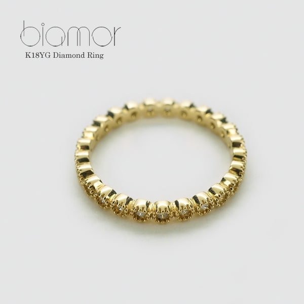 Biamor/ビアモール K18イエローゴールド ダイヤモンド リング イタリア製