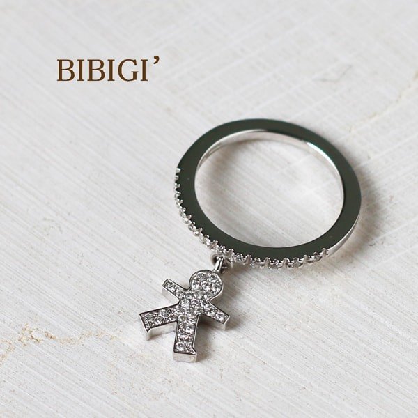 BIBIGI ビービージー色石ダイヤリング指輪 15.5号 K18 D9947本物鑑定済