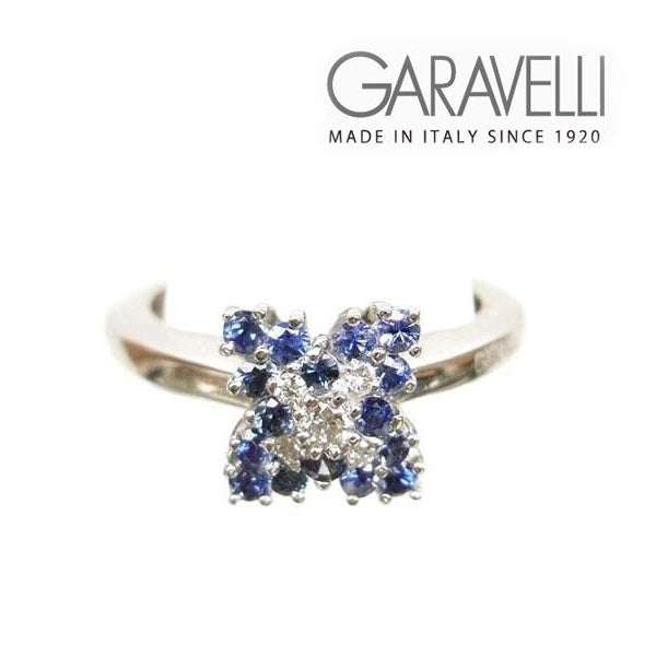 Garavelli/ガラベリ K18ホワイトゴールド ダイヤモンド サファイア