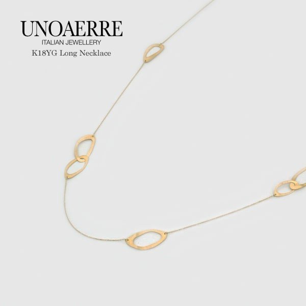 UNOAERRE/ウノアエレ K18イエローゴールド ネックレス 80cm イタリア製 / 019143