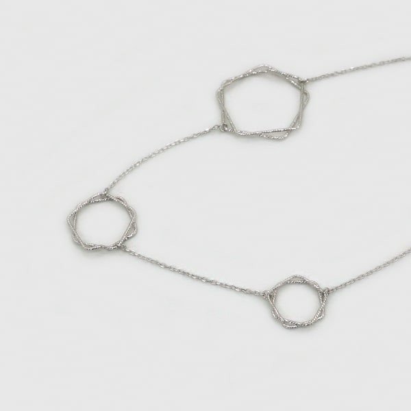 UNOAERRE/ウノアエレ K18ホワイトゴールド ネックレス 90cm イタリア製 / 022678