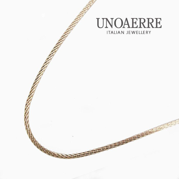 UNOAERRE/ウノアエレ K18イエローゴールド ヘリンボンタイプ ネックレス 40.0cm イタリア製