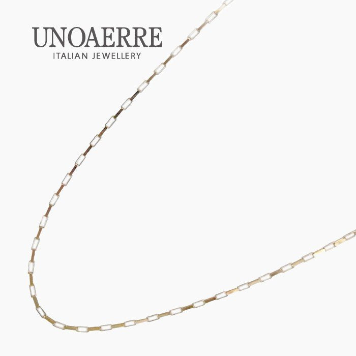 UNOAERRE/ウノアエレ K18イエローゴールド 角形小豆 ネックレス 45cm イタリア製 / 014543