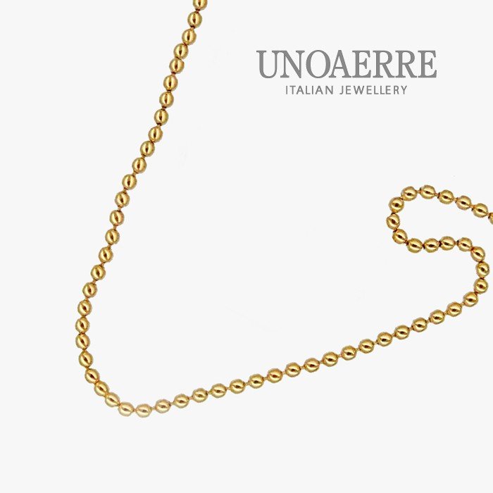 UNOAERRE ウノアエレ K18WG ホワイトゴールド ネックレス ベネチアン 4.0g 38cm レディース