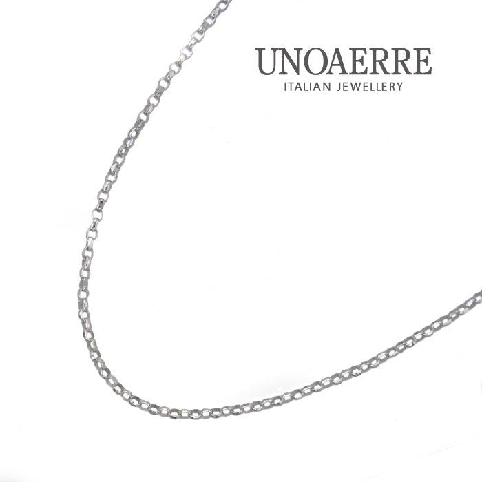 UNOAERRE/ウノアエレ K18ホワイトゴールド 丸小豆 ネックレス 45cm イタリア製 / 012576