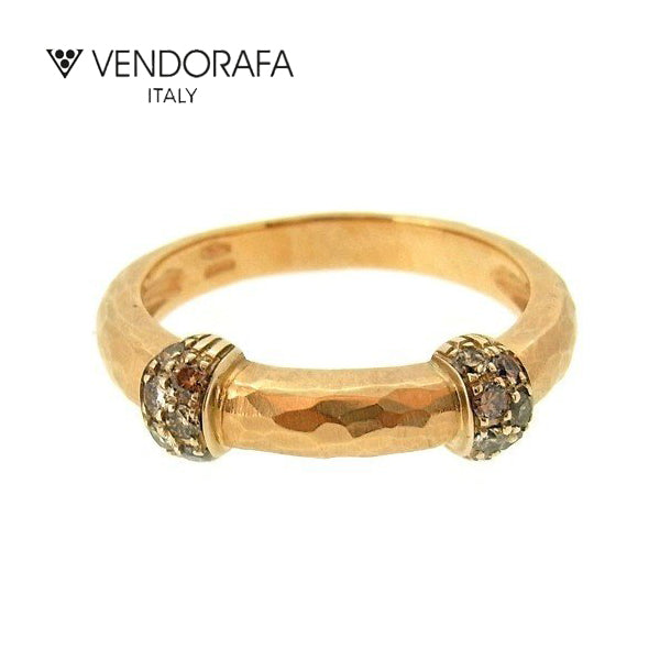 Vendorafa/ベンドラファ K18ピンクゴールド ダイヤモンド リング イタリア製